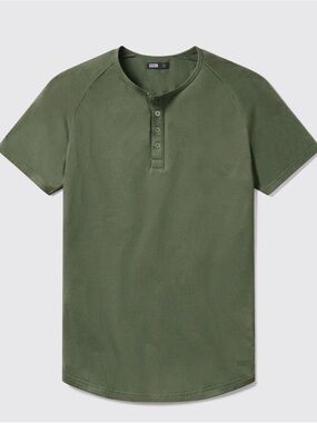 Barbell Apparel Scout Short Sleeve Henley in Sage Green XL